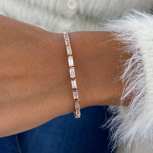 Lab Grown Diamond Bracelet 10K 14K 18K Yellow White <b>Rose</b> <b>Gold</b> IGI Certified Ethical Sparkling Jewelry For Women - Product Image 5