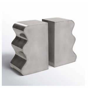 Nouveauté : Serre-livres décoratifs en aluminium antidérapants, 30 cm de haut, support moderne, décoration de bibliothèque de luxe, modèle T950, cadeau pour les amoureux des livres - Product Image 1