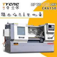 Tour CNC horizontal haute précision CK6150 à 4 postes avec porte-outils et commande GSK