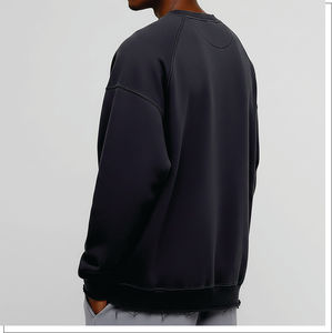 Sweat-shirt streetwear brodé sur mesure, haute qualité, 100% coton, coupe ample pour homme, manches régulières, design OEM - Product Image 4