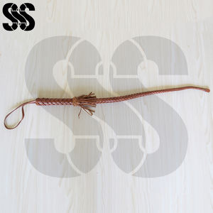 Fouet d'équitation de qualité supérieure, en fibre de verre/PVC, avec poignée en cuir/PU, prise en main confortable, manche flexible, durable pour une utilisation longue durée - Product Image 6