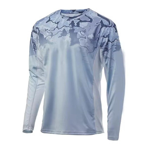 เสื้อตกปลาคุณภาพสูงสำหรับผู้ชาย ดีไซน์ใหม่ พิมพ์ลายแบบซับลิเมชั่น โพลีเอสเตอร์น้ำหนักเบา คอกลม ป้องกันรังสียูวี 50 - Product Image 6