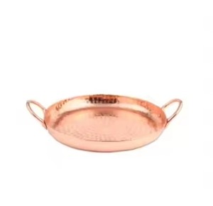 Luxury <b>Copper</b> Serving Tray Durable Dining Platter for Serving Food Snacks Drinks Tea Coffee in Home Kitchen <b>Table</b> - Product Image 5