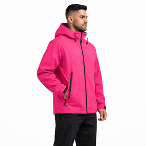 Veste de sport réfléchissante imperméable personnalisée avec capuche pour homme, légère, coupe-vent, veste d'extérieur pour le travail, vestes pour homme - Product Image 3