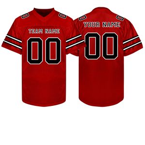 Camiseta de fútbol americano deportiva, tela absorbente de sudor, antiencogimiento, ropa deportiva personalizada con parche bordado, MOQ bajo para pedidos de equipo - Product Image 3