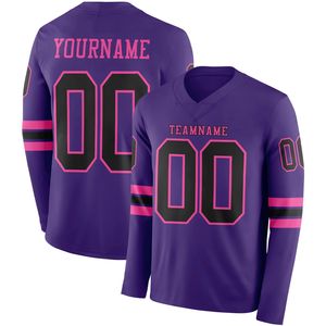 Maillot de football à manches longues et col en V pour homme adulte, impression numérique par transfert thermique, nom d'équipe personnalisé, édition tournoi - Product Image 1