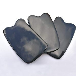 Tabla de Gua Sha Triangular de Cuerno de Búfalo Negro Natural para Masaje Corporal Completo y Drenaje Linfático - Product Image 6