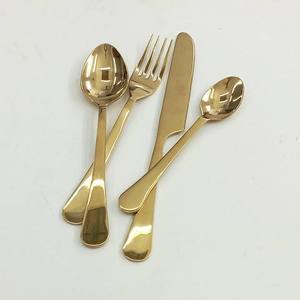 Ensemble de couverts de style nouveau le plus vendu, élégant, en métal doré, finition miroir haute brillance, résistant à la rouille, pour mariage - Product Image 1