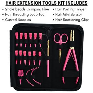 Wholesale ZARNAB SURGICAL Stainless Steel Micro-Link Waterproof Hair Extension Kits for Home Use Export Quality Hair Tools - Product Image 4
