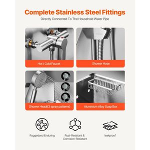 Estación de Lavado para Perros de Acero Inoxidable de 50 Pulgadas con Escaleras Antideslizantes de Baja Pendiente y Grifo de Agua Fría y Caliente, Bañera para Peluquería Canina - Product Image 5