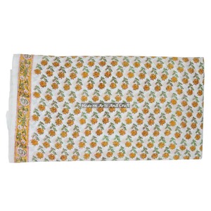 Estampado Floral 100% tela de algodón bloque de mano impreso indio acolchado bohemio hecho a mano tela hacer vestido costura para mujeres - Product Image 1