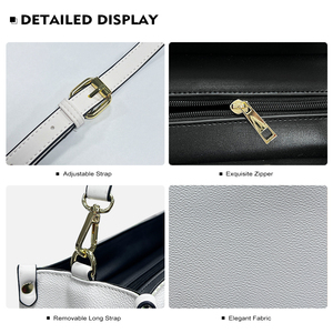 Sac à main en cuir pour femme avec motif Colibri 'Faith Over Fear', sac bandoulière de luxe, dropshipping et impression à la demande - Product Image 5