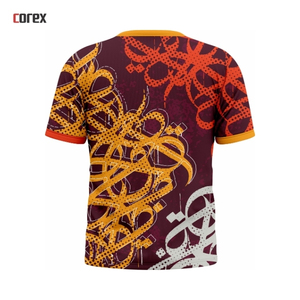Maillot formel pour homme à col rond, design personnalisé avec logo calligraphié sur le devant, en tissu respirant par sublimation – Populaire - Product Image 2