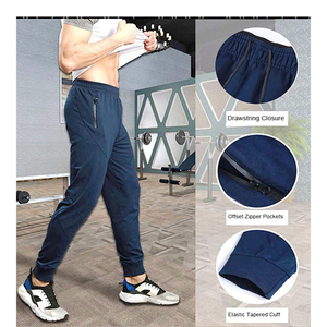Customized Navy Blue <b>Slim</b> Fit Gym Training <b>Jogger</b> Sports Trousers for Men 100% Cotton Mid Casual Sports Wear-Wholesale - Product Image 4