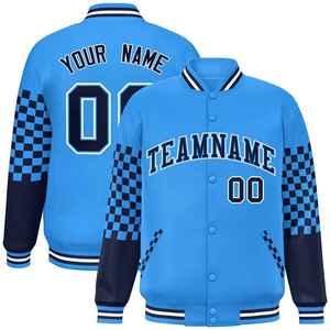 OEM Private Label Men's Custom Logo Canvas Stand Collar Varsity <b>Jacket</b> with Front Logo Position and Custom Fabric - Product Image 5