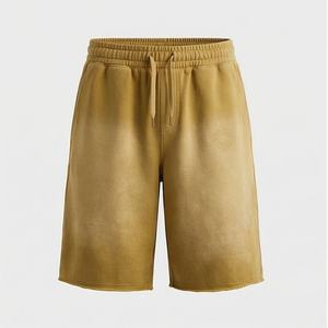 Pantalones Cortos de Algodón Largos para Hombre, Estilo Urbano, Personalizados, Casuales, con Lavado Ácido, de Tela Gruesa, con Cordón Ajustable y Efecto Desgastado, ¡Gran Oferta! - Product Image 1