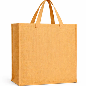 Bolsa de Yute Ecológica AMANI con Estampado, Bolsa de Compras Reutilizable con Asa Larga, Logotipo Personalizado, Origen: Bengala Occidental - Product Image 1