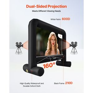 Pantalla de Cine Inflable Portátil de 15 Pies con Proyección Fácil de Instalar, Relación de Aspecto 16:9, Bolsa de Almacenamiento para Exteriores - Product Image 4