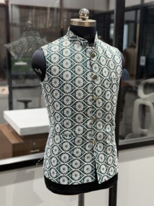 Traditional <b>Indian</b> Ethnic Embroidered Cotton Vest With Floral Pattern For Wedding Occasion Regular Fit All Seasons - Product Image 6