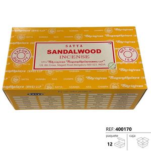 Incenso di Sandalo Satya 15g, Qualità Export, Bastoncini Indiani per Uso Religioso - Product Image 1