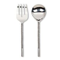 Ustensiles de service professionnels en métal pour salades, pâtes, nouilles, légumes mélangés et plats gastronomiques