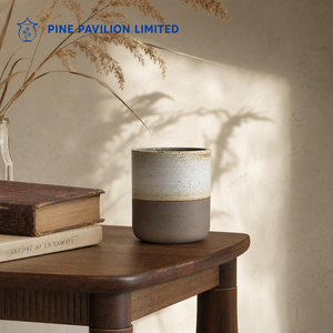แก้วกาแฟเซรามิก Pine Pavilion แก้วเอสเพรสโซ แก้วชา แก้วแบบมีโลโก้สั่งทำได้ สไตล์นอร์ดิก วาบิ-ซาบิ ทรงตรง สองสี ไม่มีหูจับ สำหรับสำนักงาน - Product Image 1