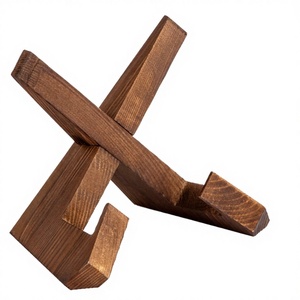 Estante Multifuncional Rústico de Madera para Libros de Cocina, Soporte de Exhibición Plano para Recetas y Discos de Vinilo, de Pie para Encimera de Cocina - Product Image 1