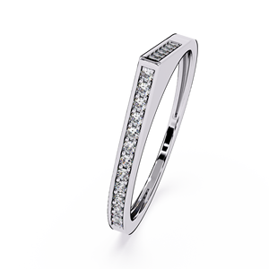 Bague d'éternité en argent sterling 925 avec moissanite, bande de diamants taille ronde, bijoux de mariage pour femme - Product Image 1