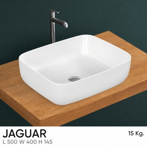 Lavabo de Sobremesa Moderno de Cerámica Cromada JAGUAR con Capacidad de 12L - Product Image 2