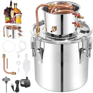 13.2Gal/50L Copper Tube Alcohol Still Distiller Circulating <b>Pump</b> Whiskey Distilling Kit for <b>Beer</b> 100L Alcohol Distilling Kit - Product Image 1