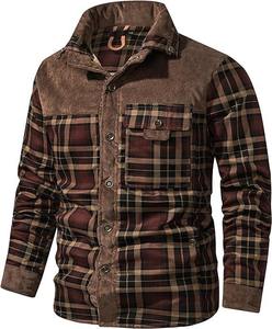 Veste en flanelle de laine pour homme de haute qualité, manches longues, col montant, chaude, pour le travail en extérieur - Product Image 4