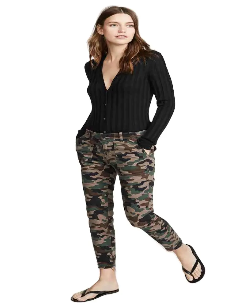 2022 Fashion Camo Cargo Trousers Women Sexy Low Waist Street Wear Camouflage Long Pants Print Jogger Women Pants Plus Size