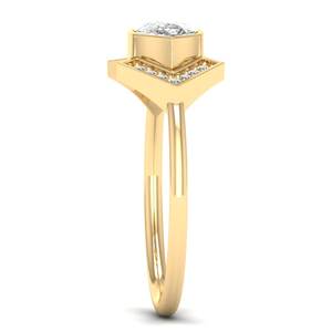 Anillo Solitario REYES Personalizado de Oro Sólido de 14K con Diamante Cultivado en Laboratorio CVD HPHT para Mujer, Joyería Fina de Lujo para Bodas y Fiestas - Product Image 3