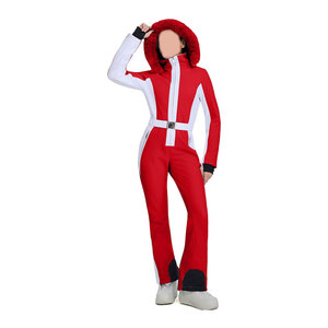 Combinaison de ski une pièce pour femme, coupe ajustée, isolée, imperméable, coupe-vent, combinaison de snowboard d'hiver, tenue de ski chaude pour l'extérieur - Product Image 2