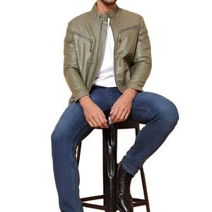 Veste en cuir tendance pour homme, idéale pour la saison hivernale et les sorties décontractées, avec une finition lisse - Product Image 4