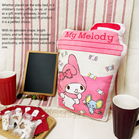 Almohada de poliéster 100% con diseño de dibujos animados, acolchada, portátil, ligera, de 1.5-2 kg, lavable a máquina, con forma oblonga y diseño de dibujos animados personalizado.