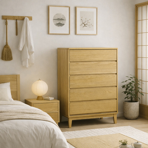 Cómoda de Madera Estilo Japonés Hecha en Vietnam para Dormitorio, Muebles con Acabado Ecológico Hechos en Vietnam - Product Image 1