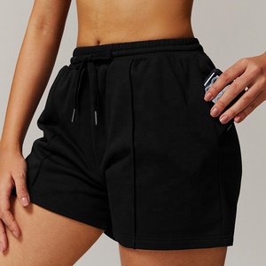 Shorts Deportivos Casuales de Cintura Alta para Mujer, de Alta Calidad, Spandex/Poliéster, Secado Rápido, Transpirables, con Cierre de Cordón y Bolsillos - Product Image 3
