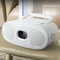 Radio AM/FM Portabel Analog Gaya Vintage ODM dengan Layar LED Merah, Speaker Terintegrasi, Pemutar CD Top Loading, dan Fitur Pengulangan Lagu Terprogram