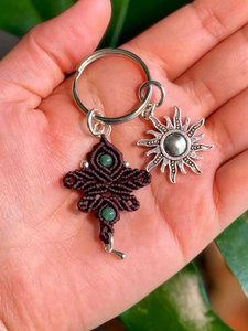 Pulsera de Macramé con Colgante de Sol, Estilo Boho, Hecha a Mano, Chapada en Oro, Aleación de Zinc, para Mujer, HARI OM CREATIONS, Venta al Por Mayor - Product Image 3