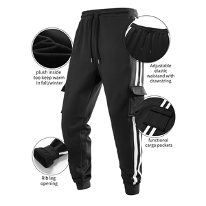 Men’s Slim Fit Golf <b>Pants</b> Straight Leg Mid Waist Casual Trousers Fleece-<b>Lined</b> Warm Anti-Pilling Fabric with Zipper <b>Pants</b> - Product Image 4