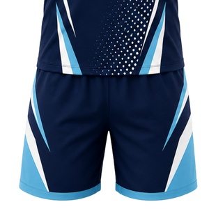 Uniforme de Voleibol Sublimado Azul Cielo Marino, Conjunto de Camiseta Deportiva de Manga Corta y Pantalones Cortos, Ropa Deportiva para Equipos, Entrenamiento y Partidos - Product Image 6