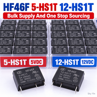 Relais de puissance PCB HF46F 5-HS1T 12-HS1T 5V 12V 5A 250VAC SPST normalement ouvert pour contrôle électrique d'appareils électroménagers – Vente en gros
