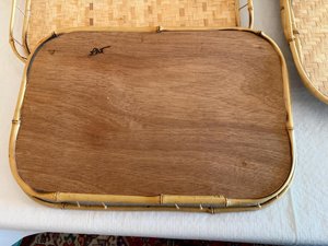 Durable and stylish rattan material serving tray with a handcrafted weave pattern for natural elegance in home interiors - Product Image 3