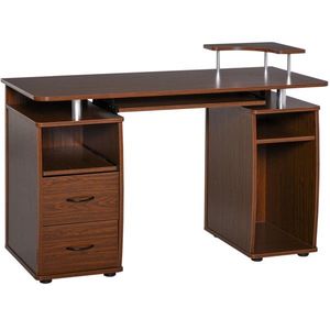 Scrivania Moderna in Noce Marrone con Ripiano per Ufficio Domestico e Camera da Letto - Product Image 3