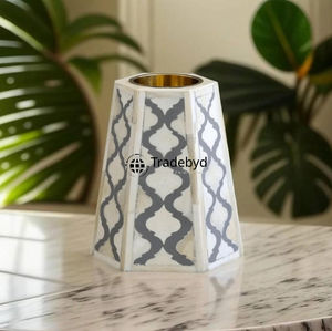 Elegante Portavelas con Incrustaciones de Hueso, Decoración de Lujo para el Hogar por Tradebyd - Product Image 6
