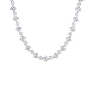 Bracelet tennis en moissanite, maillons baguette et ronds, argent 925, bracelet de luxe - Product Image 2