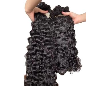 Wholesale Price Bundle Natural Deep Wavy <b>Curly</b> Tape Clip Ins Flat Tip Virgin <b>Hair</b> Raw <b>Hair</b> VietNamese Human <b>Hair</b> - Product Image 5