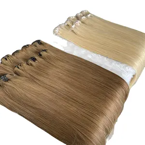 Large Quantity 2kg Blonde color 22A and #18a color Vietnamese Raw human hair Weft unprocessed Single Donor human hair extension