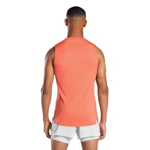 Men's <b>Coral</b> O-Neck Knitted Tank <b>Top</b> Solid Color Breathable Anti-UV Quick Dry Sporty Style 100% Cotton Gym Wear - Product Image 2